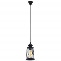 Eglo 49213 Bradford Suspension lamp clear glass lantern