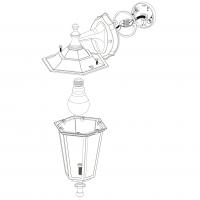 Eglo 22467 LATERNA 4 Lampada da parete applique esterni nero