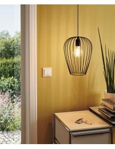 Eglo 49472 NEWTOWN Suspension lamp black steel cage 2