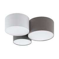 Eglo 97479 PASTORE Lampada da soffitto 3 luci antracite marrone bianco