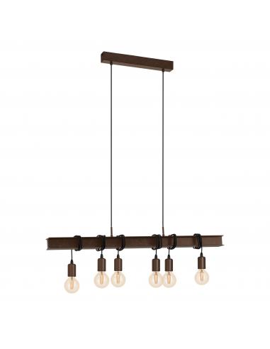 Eglo 49859 TOWNSHEND 4 suspension lamp rusty beam