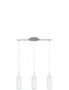 Eglo 85978 TROY 3 Hanging lamp with 3 cylinders white satin glass