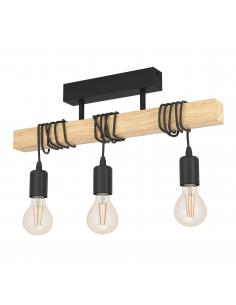 Eglo 32915 TOWNSHEND Steel and wood ceiling lamp