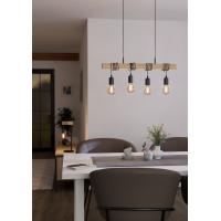 Eglo 32916 TOWNSHEND Suspension chandelier 4 lights in steel and wood