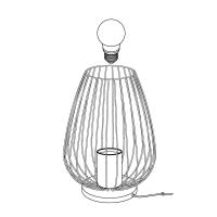 Eglo 49481 NEWTOWN Lampada da tavolo per interni acciaio nero