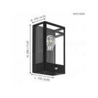 Eglo 99587 ALAMONTE Wall lamp outdoor black