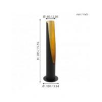 Eglo 97583 BARBOTTO Lampada da tavolo nero e oro