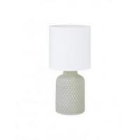 Eglo 97774 BELLARIVA Lampada da tavolo ceramica grigia paralume bianco