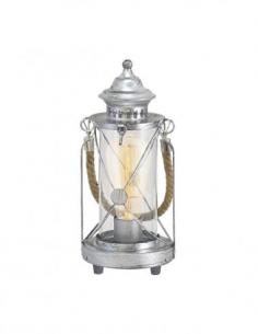 Eglo 49284 BRADFORD Antique gray lantern table lamp