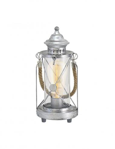 Eglo 49284 BRADFORD Lampada da tavolo lanterna grigio anticato