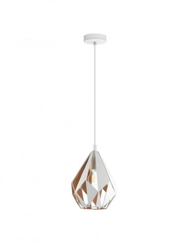 Eglo 43001 CARLTON 1 Pendant lamp diamond white and gold Ø205