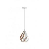Eglo 43001 CARLTON 1 Pendant lamp diamond white and gold Ø205