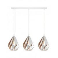 Eglo 43002 CARLTON 1 Suspension lamp 3 lights white and gold Ø205