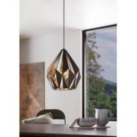 Eglo 49255 CARLTON 1 Black and silver diamond suspension lamp Ø31