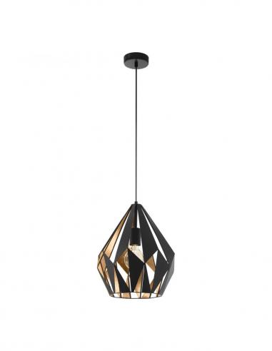 Eglo 49931 CARLTON 1 Pendant lamp diamond black and gold Ø31