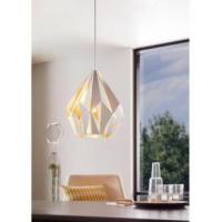 Eglo 49932 CARLTON 1 Suspension lamp white and golden honey Ø31