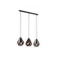 Eglo 49991 CARLTON 1 Suspension lamp 3 lights black and copper Ø205