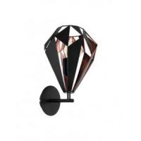 Eglo 49992 CARLTON 1 Black and copper diamond wall lamp Ø205