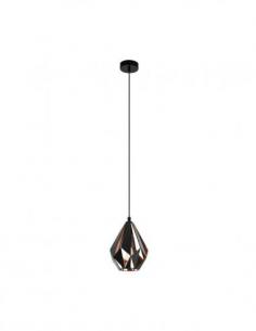 Eglo 49997 CARLTON 1 Black and copper suspension lamp Ø205