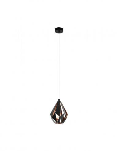 Eglo 49997 CARLTON 1 Lampada da sospensione nero rame Ø205