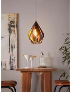 Eglo 49997 CARLTON 1 Black and copper suspension lamp Ø205 2