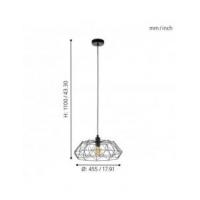 Eglo 49487 CARLTON 2 Suspension lamp black Ø455