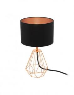 Eglo 95787 CARLTON 2 Table lamp with copper base and black-copper lampshade