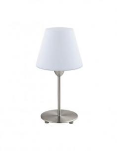 Eglo 95785 DAMASCO 1 Nickel base and white glass table lamp