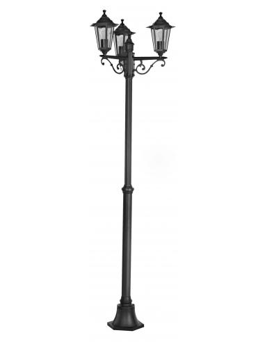 Eglo 22145 LATERNA 4 Lampada da terra palo esterno 3 luci nero