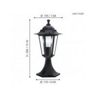Eglo 22472 LATERNA 4 Bollard Floor lamp black