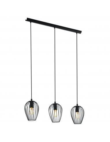 Eglo 49478 NEWTOWN Suspension lamp 3 lights with rectangular base black