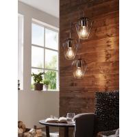 Eglo 49479 NEWTOWN Lampada da sospensione 3 luci base tonda nero