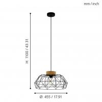 Eglo 43364 PADSTOW Black suspension lamp