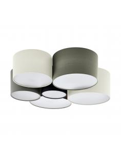 Eglo 97838 PASTORE Ceiling lamp with round lampshades in light tones