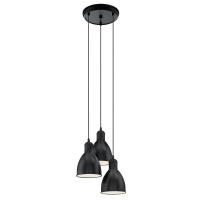 Eglo 49465 PRIDDY Suspension lamp 3 lights round base Ø32,5 black