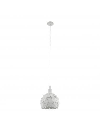 Eglo 33344 ROCCAFORTE Suspension lamp carved hemisphere Ø17,5 white