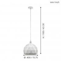 Eglo 97854 ROCCAFORTE White Ø40 semi-sphere suspension lamp