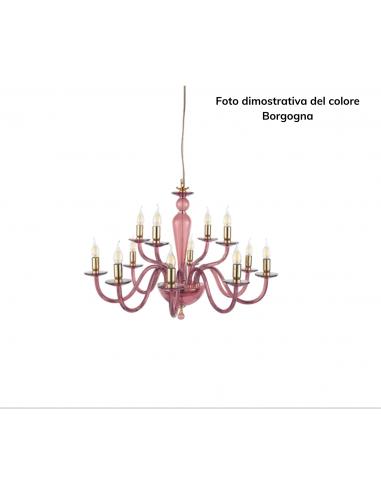 CICIRIELLO LP.PAGAN/6-BGN Paganini 6L Burgundy suspension lamp