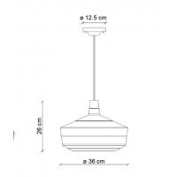 Ferroluce C2580 CHURUATA Lampadario a sospensione ceramica Verde Salvia