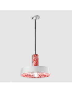 Ferroluce C2502 MIR Pi Red Ming ceramic suspension lamp