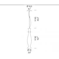 Sylcom DIVA 0220 Suspension lamp murano glass pink amethyst