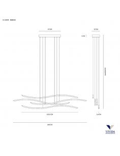 VIVIDA INTERNATIONAL 0040.32 WN DIM LIL WAVE Lampada a sospensione bianco 2