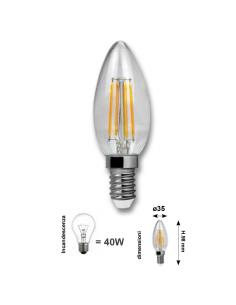Luce Più FLOLE14BC Olive LED Filament Bulb E14 4W 3000K 35x98mm