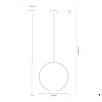 Vivida International 0074.34 Olympic pendant Lamp white 60cm
