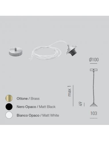 Gea Luce ALICE M S/P Montatura in metallo per sospensione Alice piccola