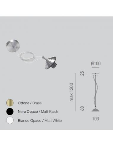 Gea Luce ALICE M S/G Montatura in metallo per sospensione Alice grande