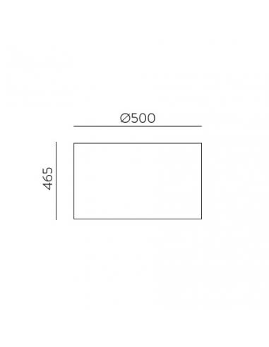 ACB Iluminacion 5PANT0028B Paralume cilindro bianco 50cm lampada tavolo