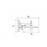 Moretti Luce - Toscana 1906 Outdoor wall lamp in brass with Black Copper finish