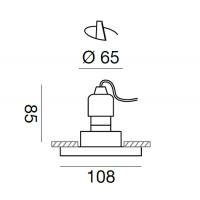 Gea Led GFA322 Ophelia Faretto da incasso cristallo