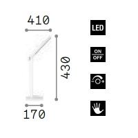 Ideal Lux 289151 PIVOT Lampada da tavolo scrivania LED Nero